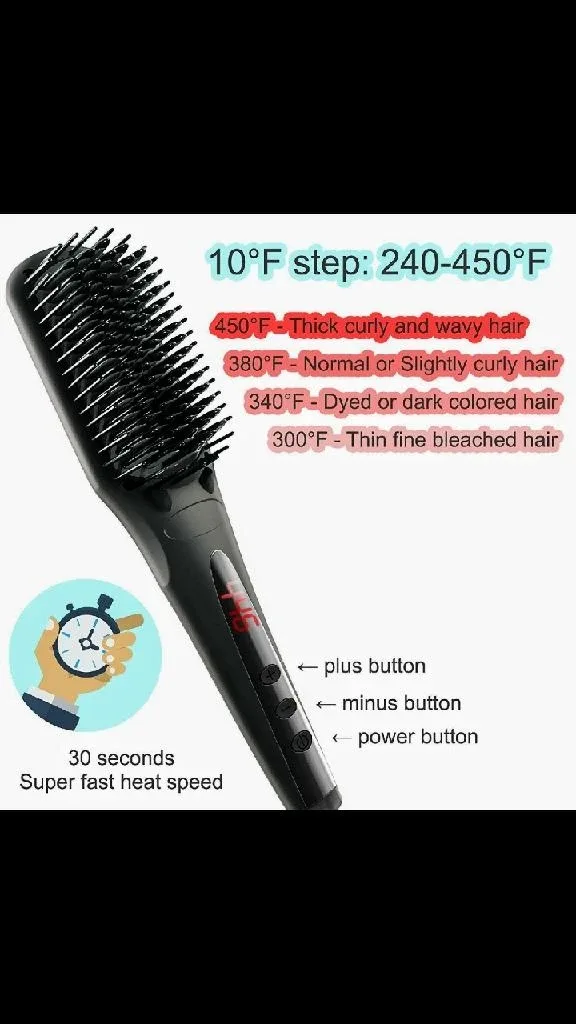 ✨ Silky Hair Professional Ceramic Straightening Brush image indicator(9)