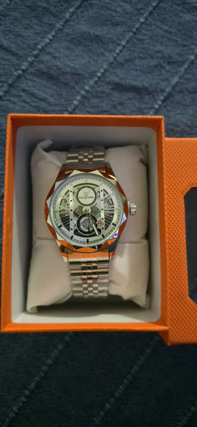 Eagle Time Men's Silver Watch image indicator(2)