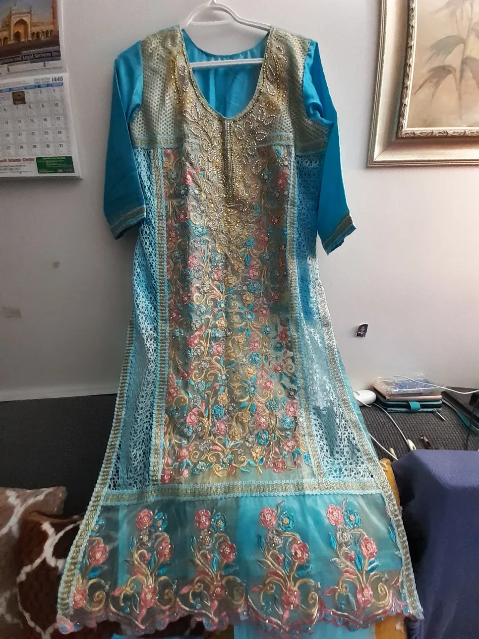 Embroidered Salwar Kameez - Turquoise