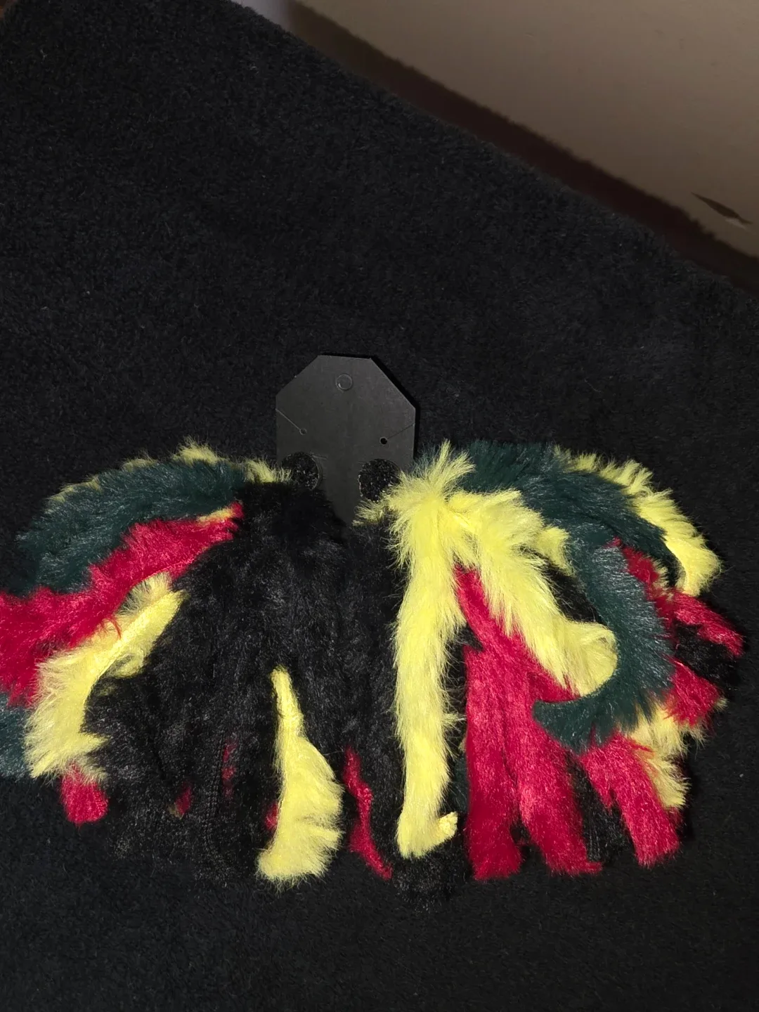 Mink and black agate post Colorful Earrings