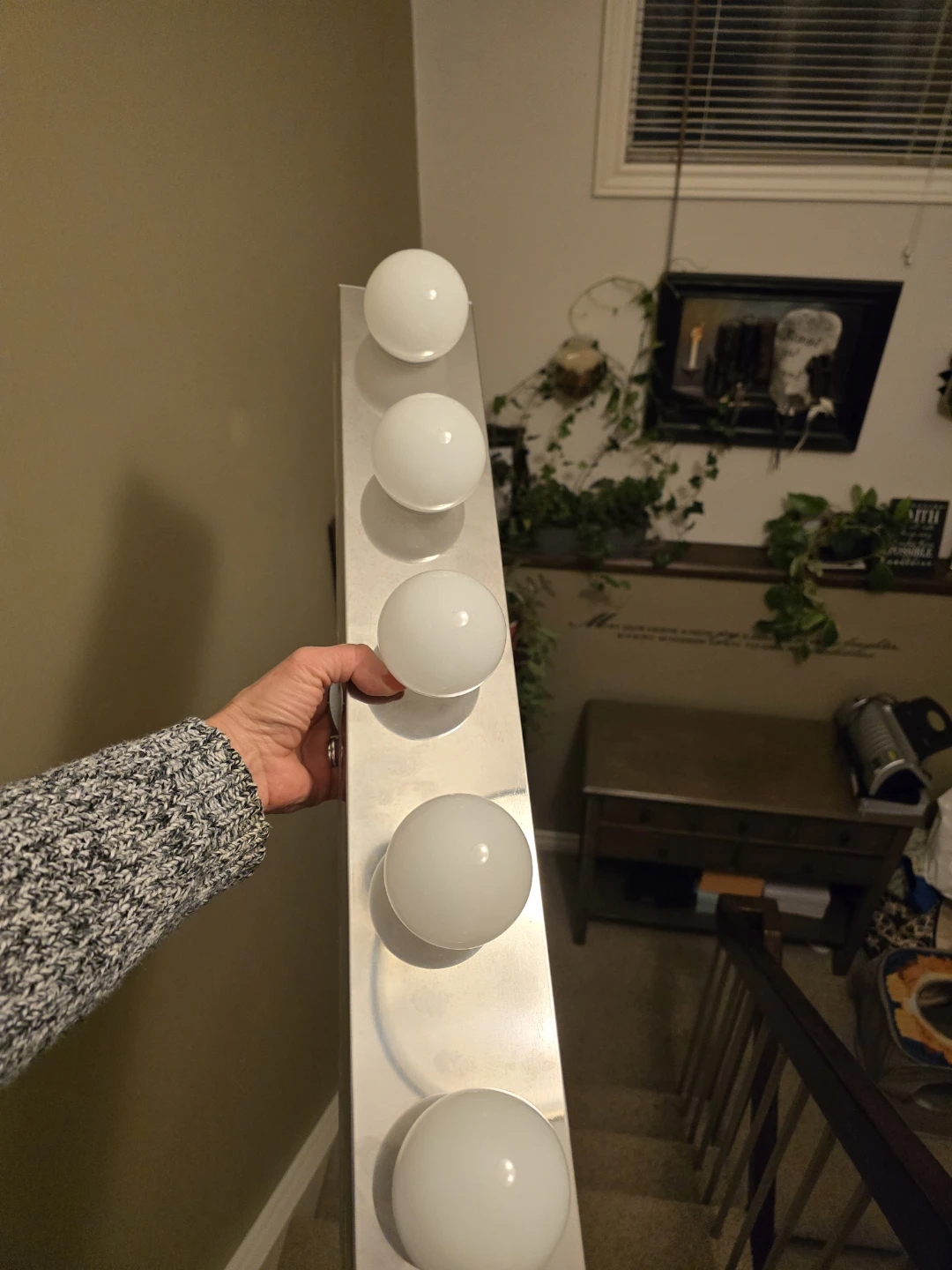 IKEA LEDSJÖ LED Wall Lamp, Stainless Steel