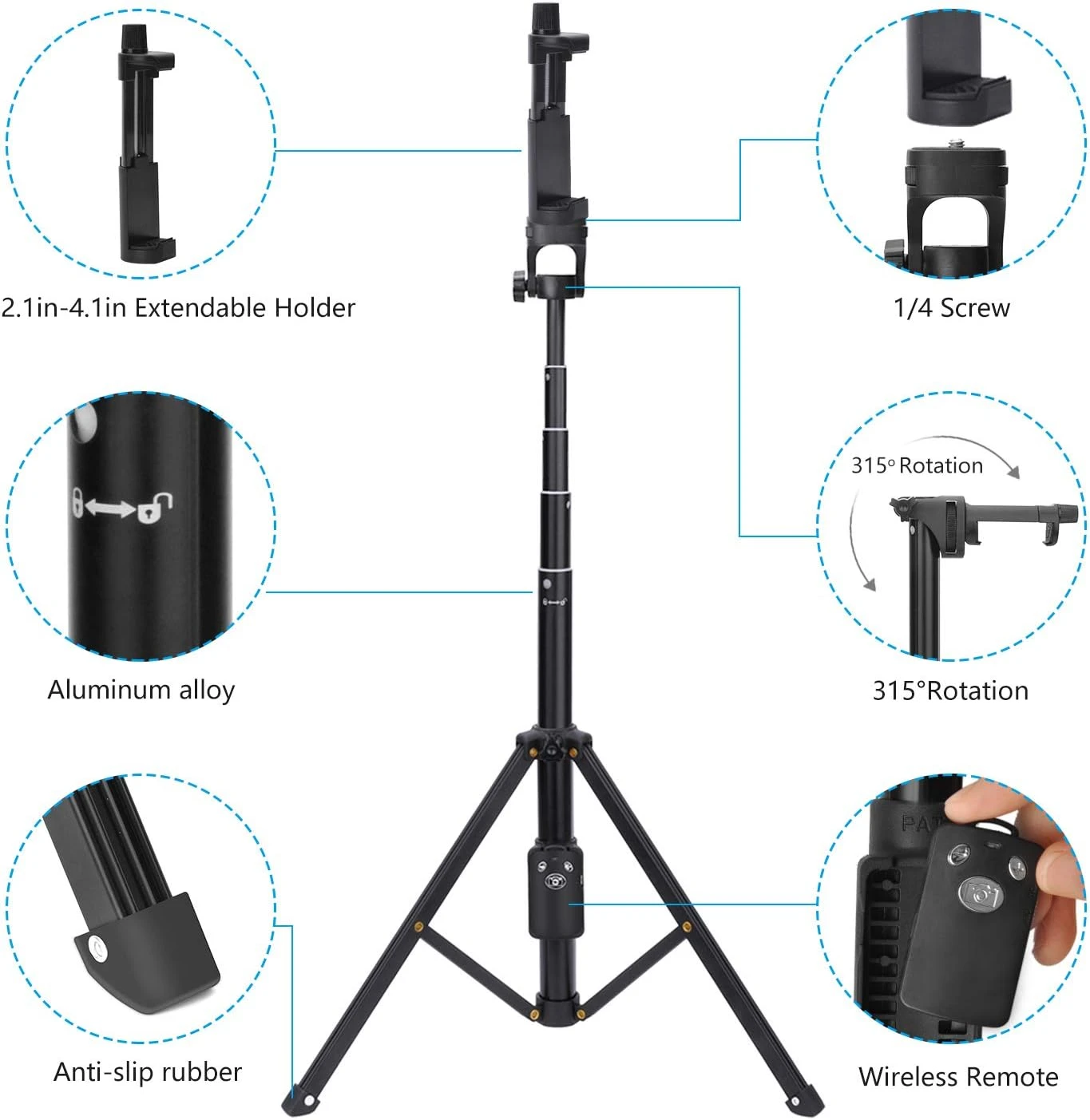 Yunteng VCT-1688 2in1 Portable Mini Cellphone Selfie Stick - photo 2