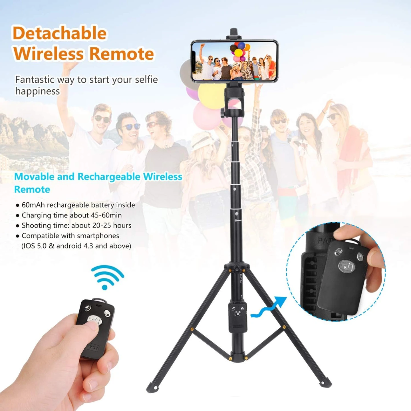 Yunteng VCT-1688 2in1 Portable Mini Cellphone Selfie Stick - photo 3