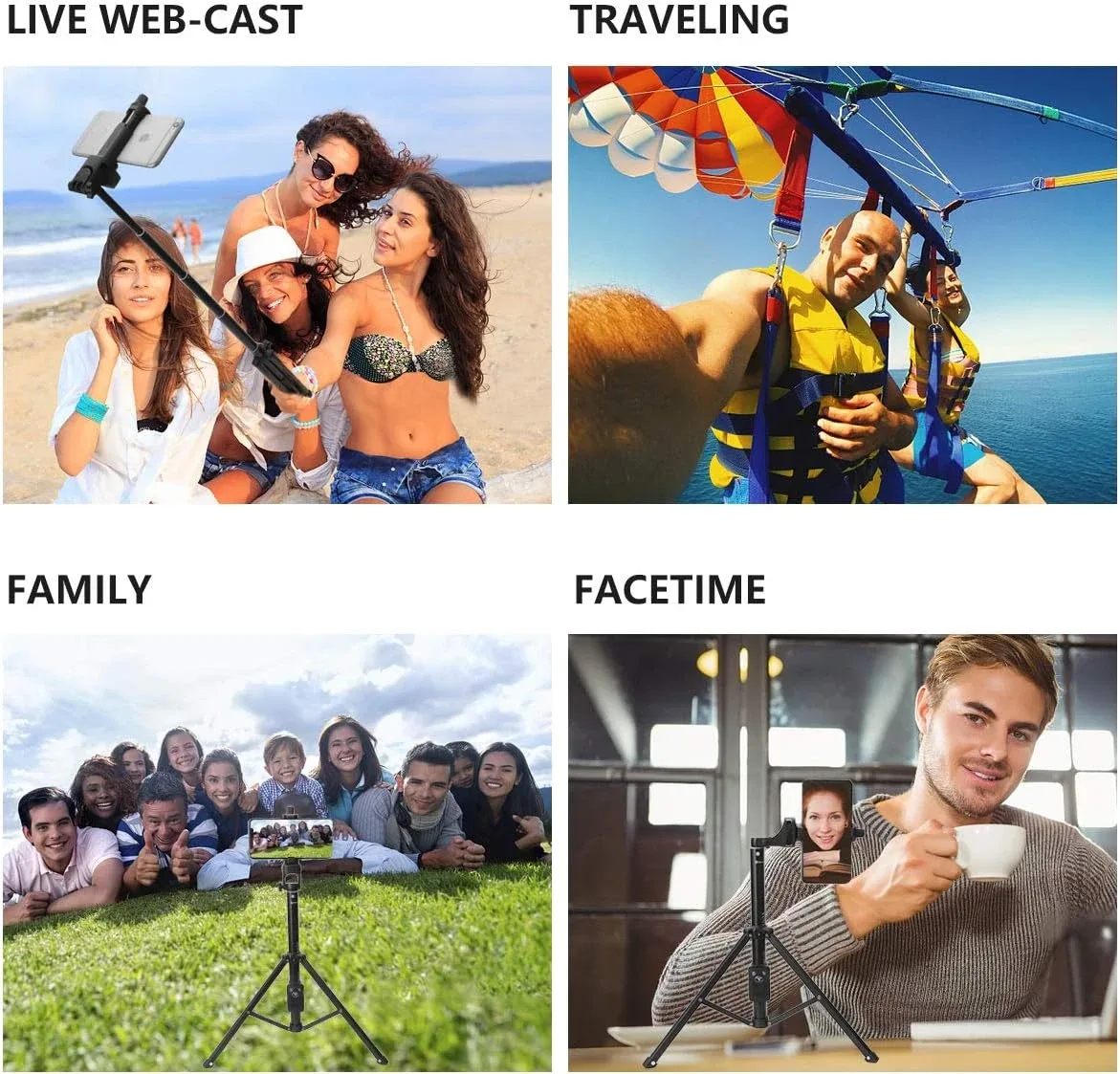 Yunteng VCT-1688 2in1 Portable Mini Cellphone Selfie Stick image indicator(7)