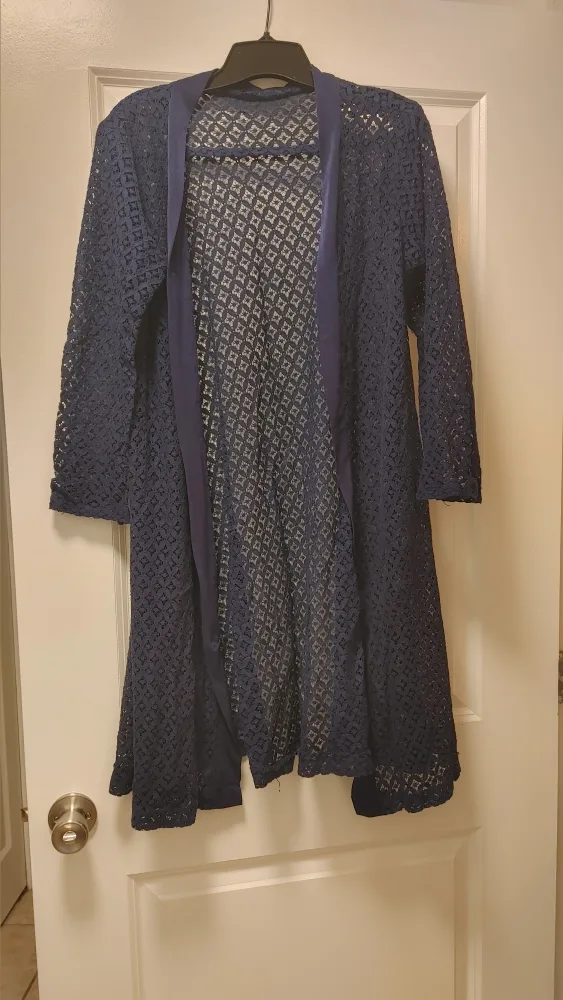 Navy Blue Lace Cardigan