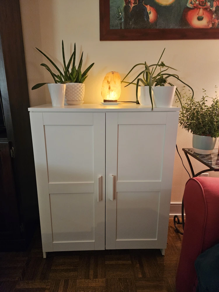 White Cabinet with Doors & Shelves