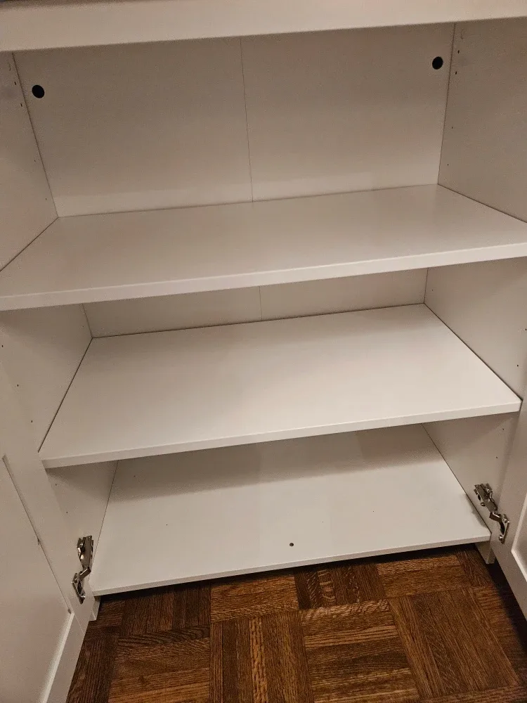 White Cabinet with Doors & Shelves image indicator(3)