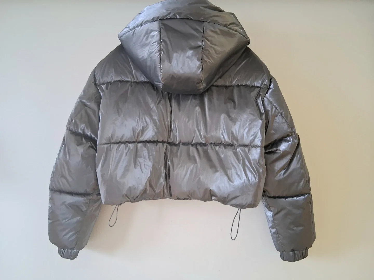 Zara Silver Puffer Sz S, Fits M image indicator(3)
