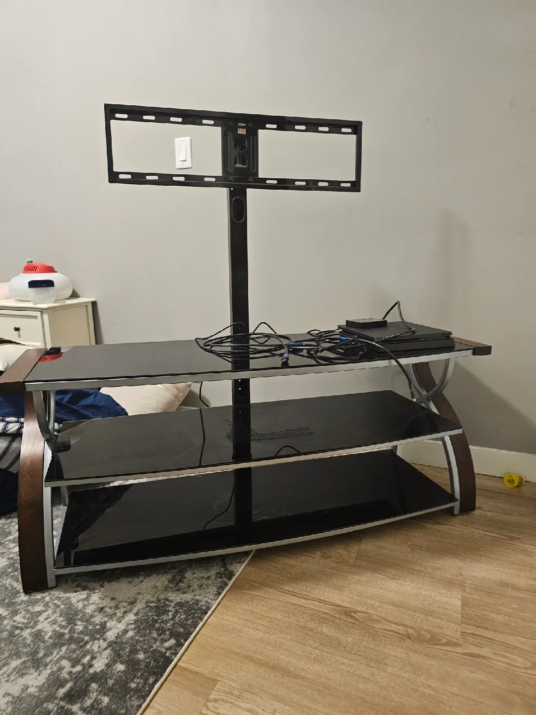 Glass TV Stand with Mount