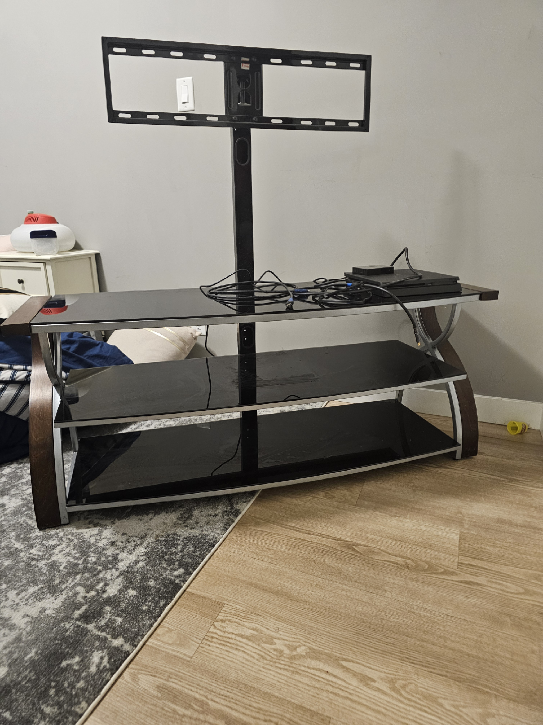 Glass TV Stand with Mount - photo 2