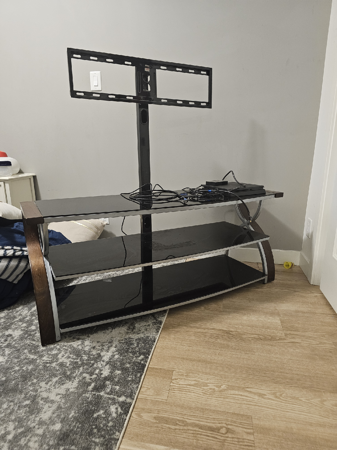 Glass TV Stand with Mount - photo 3