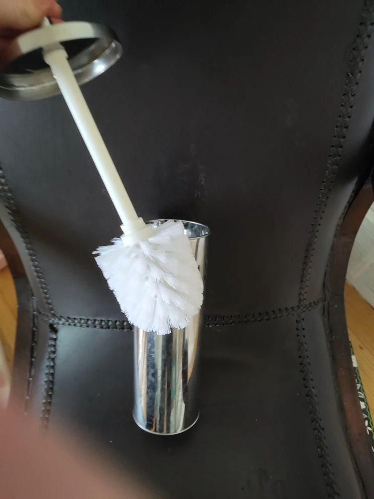 Toilet Brush and Holder, Silver - photo 2