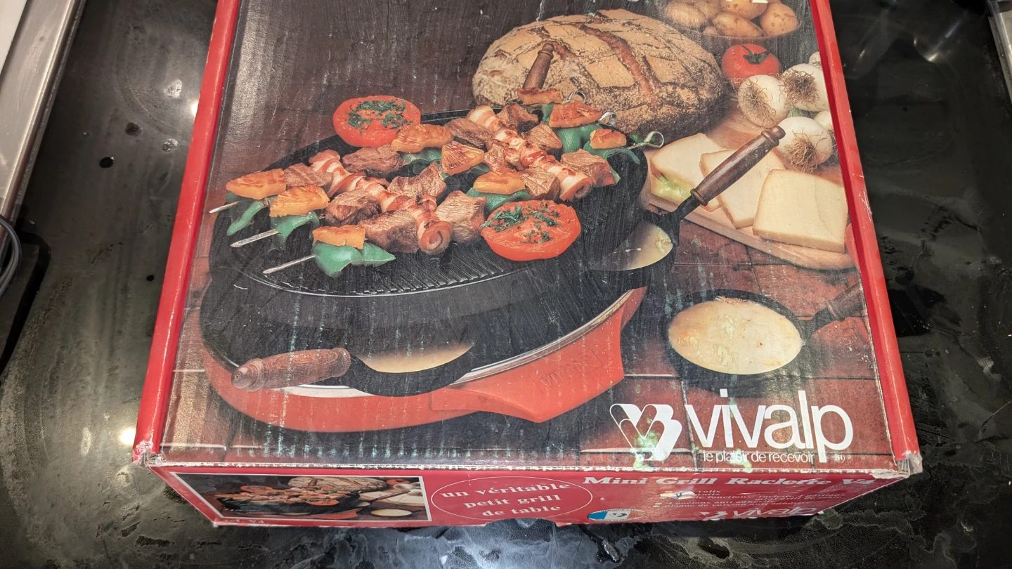 Mini Grill Raclette Vivalp avec 4 poêlons