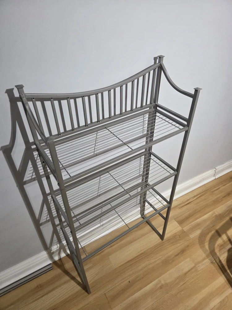 Grey Metal 4-Tier Shelf - photo 2