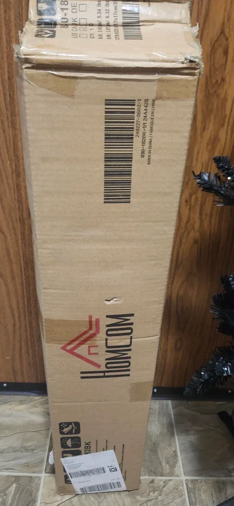 HOMCOM 6ft Black Tinsel Christmas Tree - NEW image indicator(3)