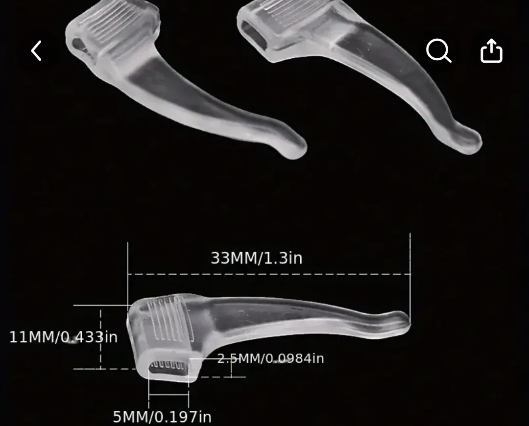 Eyeglass Temple Tip Covers - Anti-Slip image indicator(3)