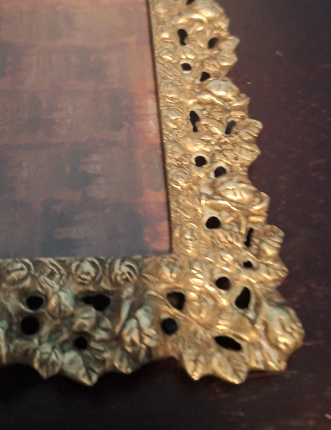 Vintage Ornate Brass Picture Frame - Made in Italy image indicator(3)