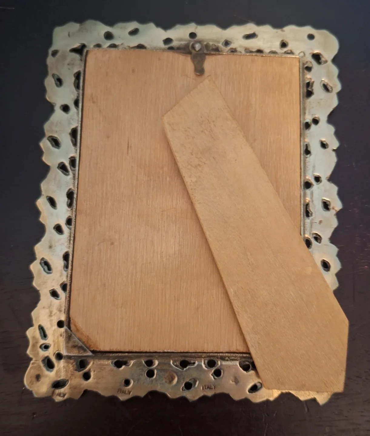 Vintage Ornate Brass Picture Frame - Made in Italy image indicator(5)