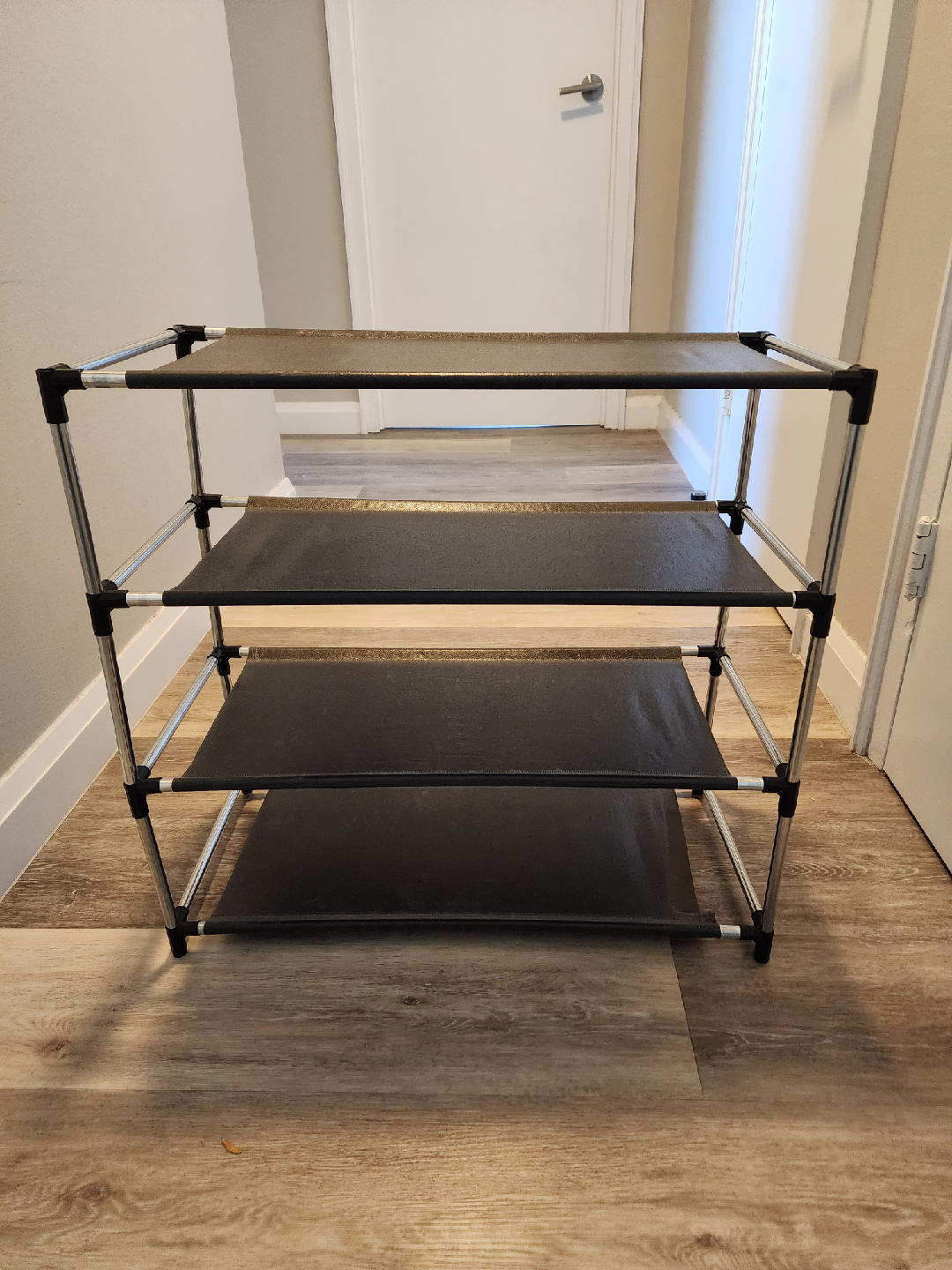 4-Tier Shoe Rack - Black