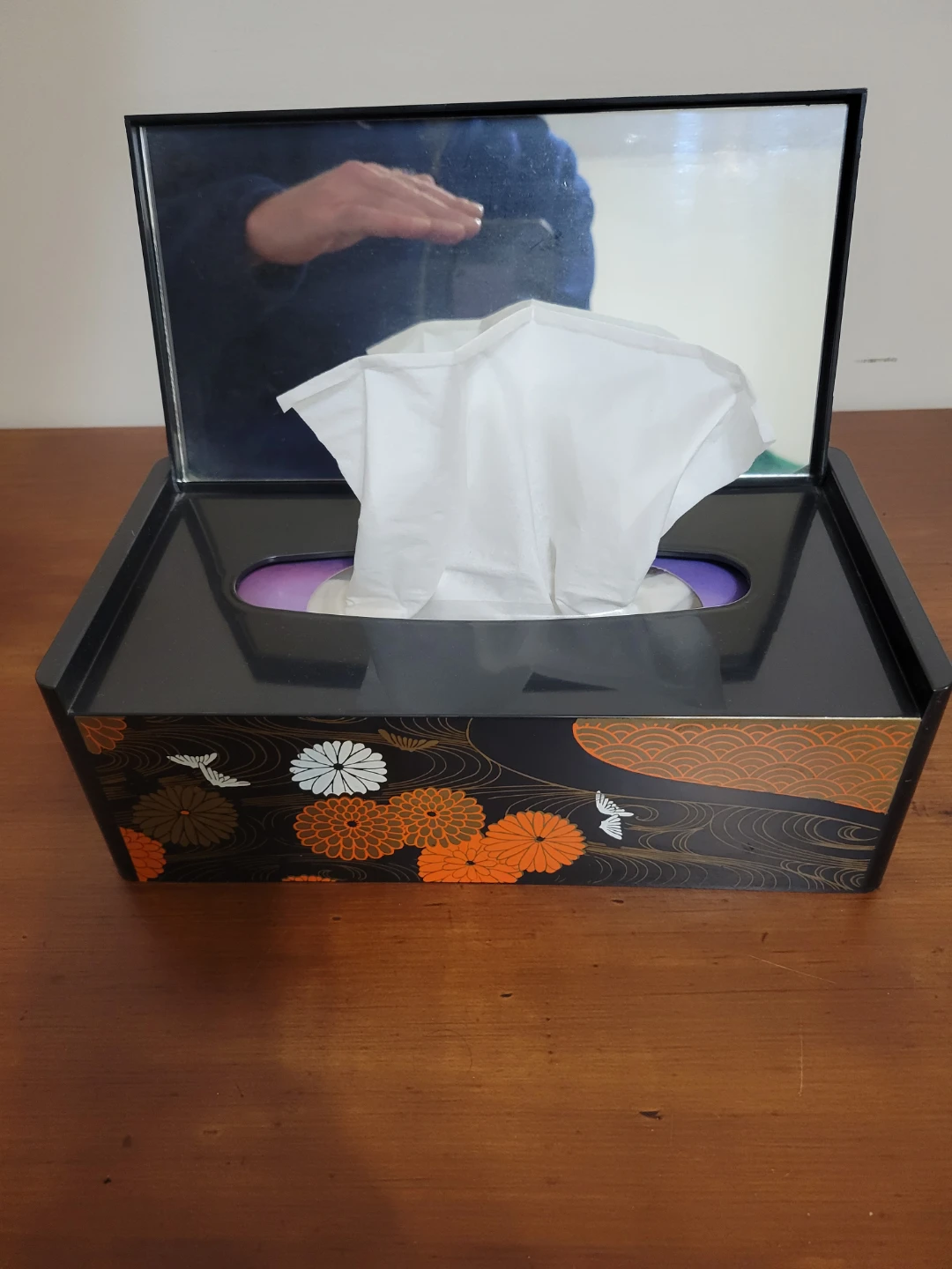 Vintage Tissue Box Cover with Mirror - photo 4