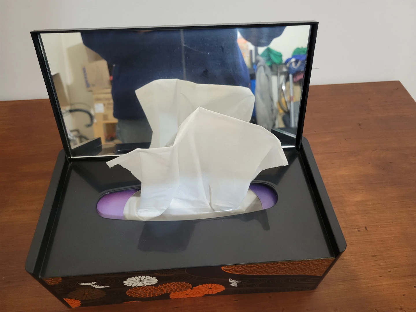 Vintage Tissue Box Cover with Mirror - photo 5