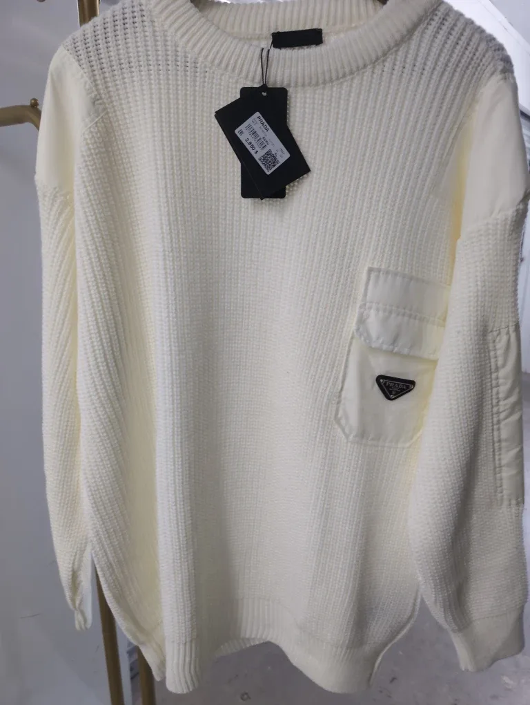 Prada Ecru Knit Sweater - Size XL