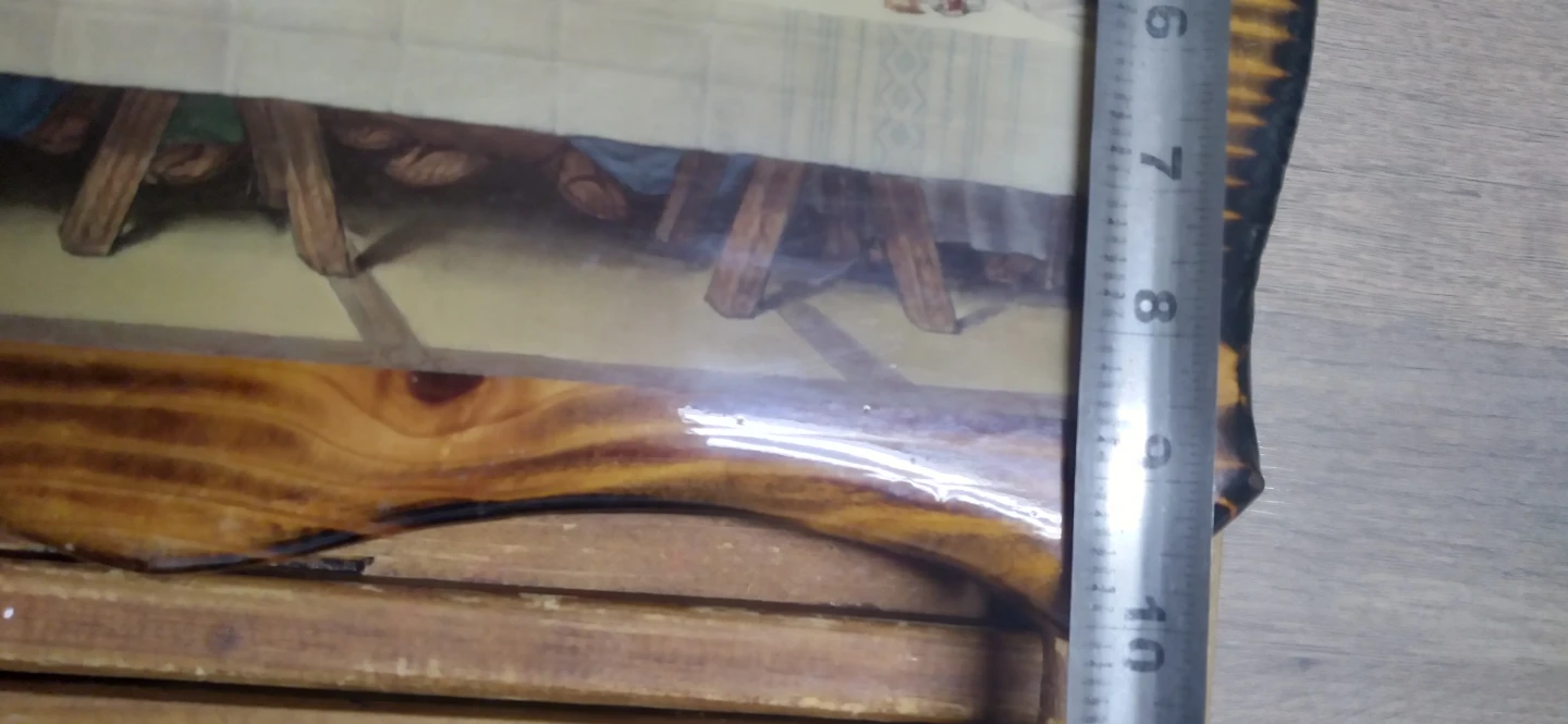 LAST SUPPER Painting Antique Wood - photo 4