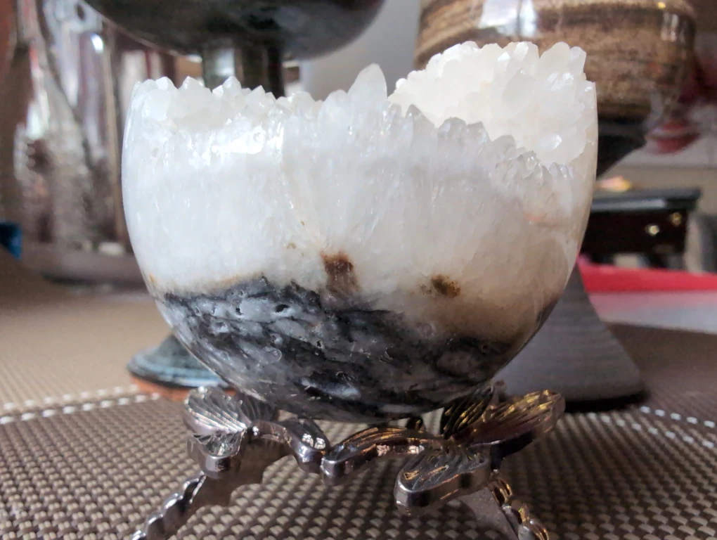 Crystal Geode Sphere with Stand - photo 2