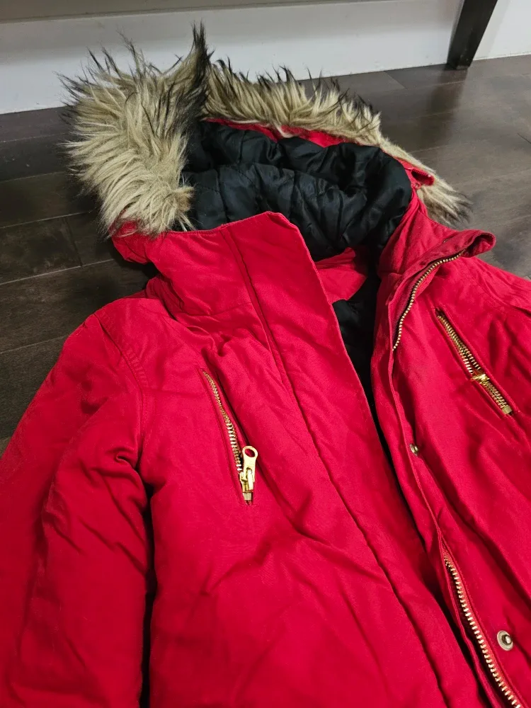 Joe Fresh Kids Red Winter Jacket Size M image indicator(2)