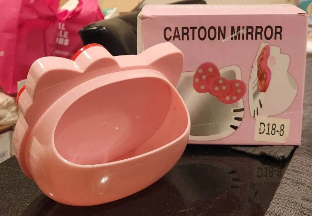 Hello Kitty Cartoon Mirror - Pink