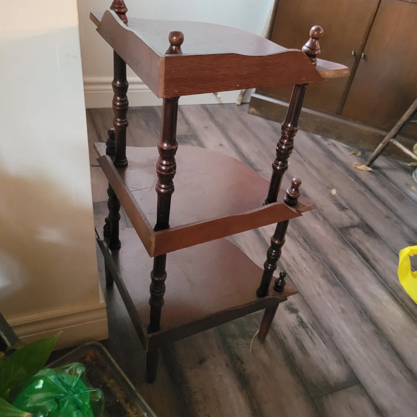 Wooden Tiered Corner Table image indicator(2)