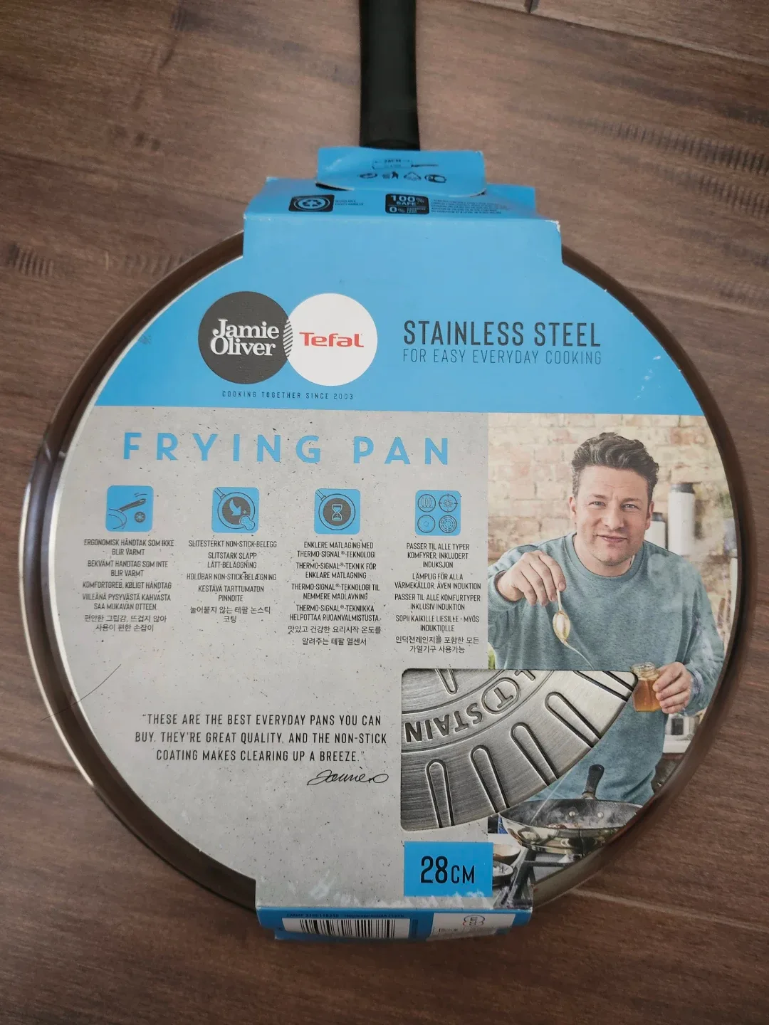 Jamie Oliver by Tefal Stainless Steel Frying Pan 28cm image indicator(2)