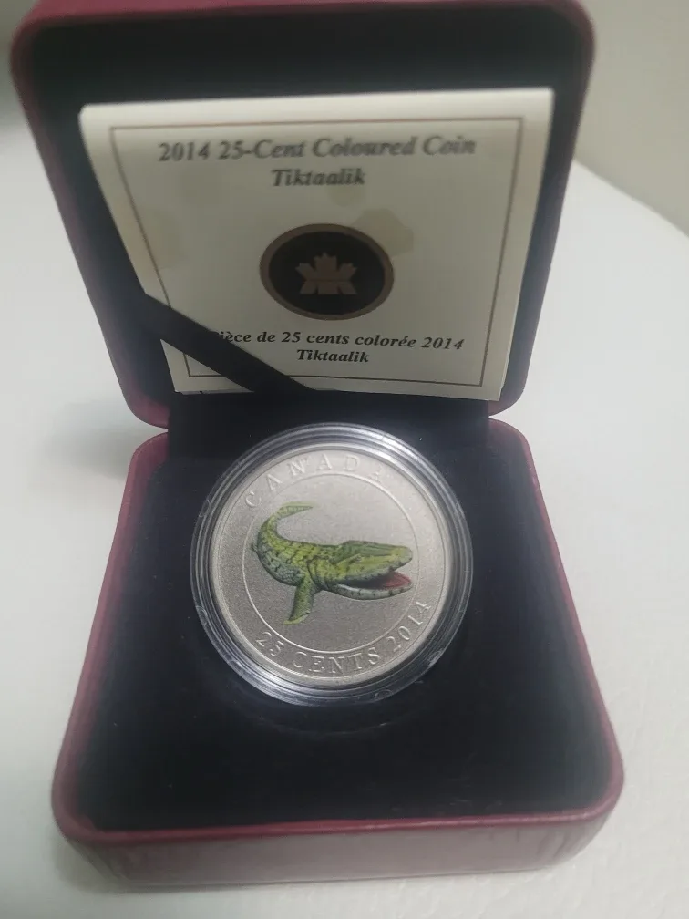 2014 25-Cent Coloured Coin Tiktaalik