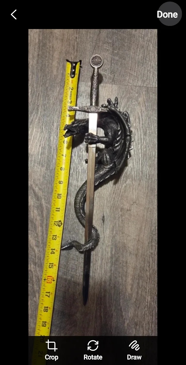 Dragon Sword Wall Decor - 18 Inches