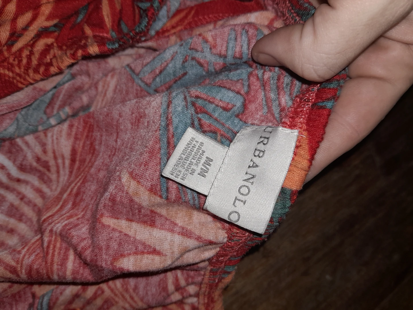 Urbanolo Red Palm Print Dress - Size M - photo 2