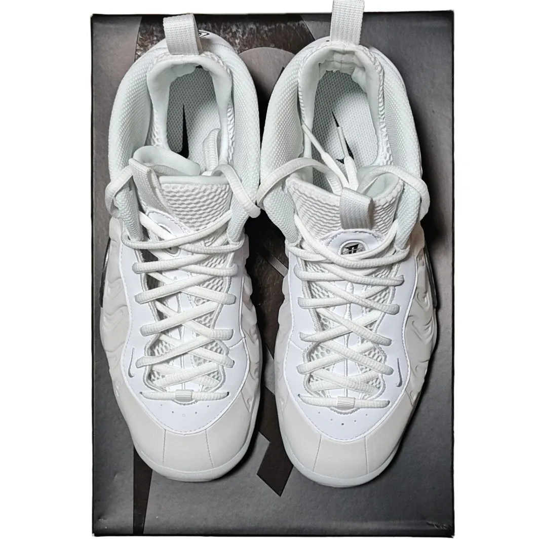 *NIB* 6.5Y—Nike Little Posite One "Triple White" image indicator(3)