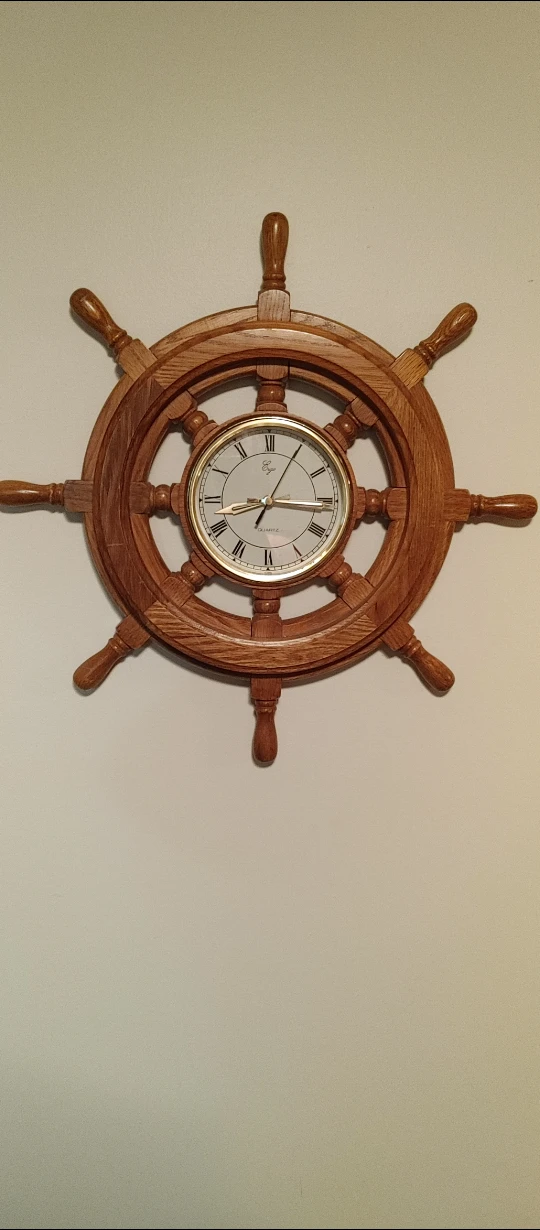 Nautical Ship Wheel Wall Clock