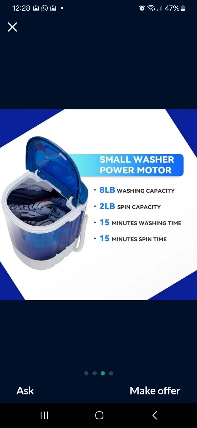 Zeny Portable Compact Mini Twin Tub Washing Machine brand new image indicator(5)