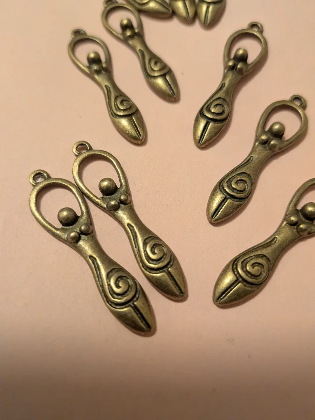 Ten new Goddess Charms - Bronze Tone image indicator(5)