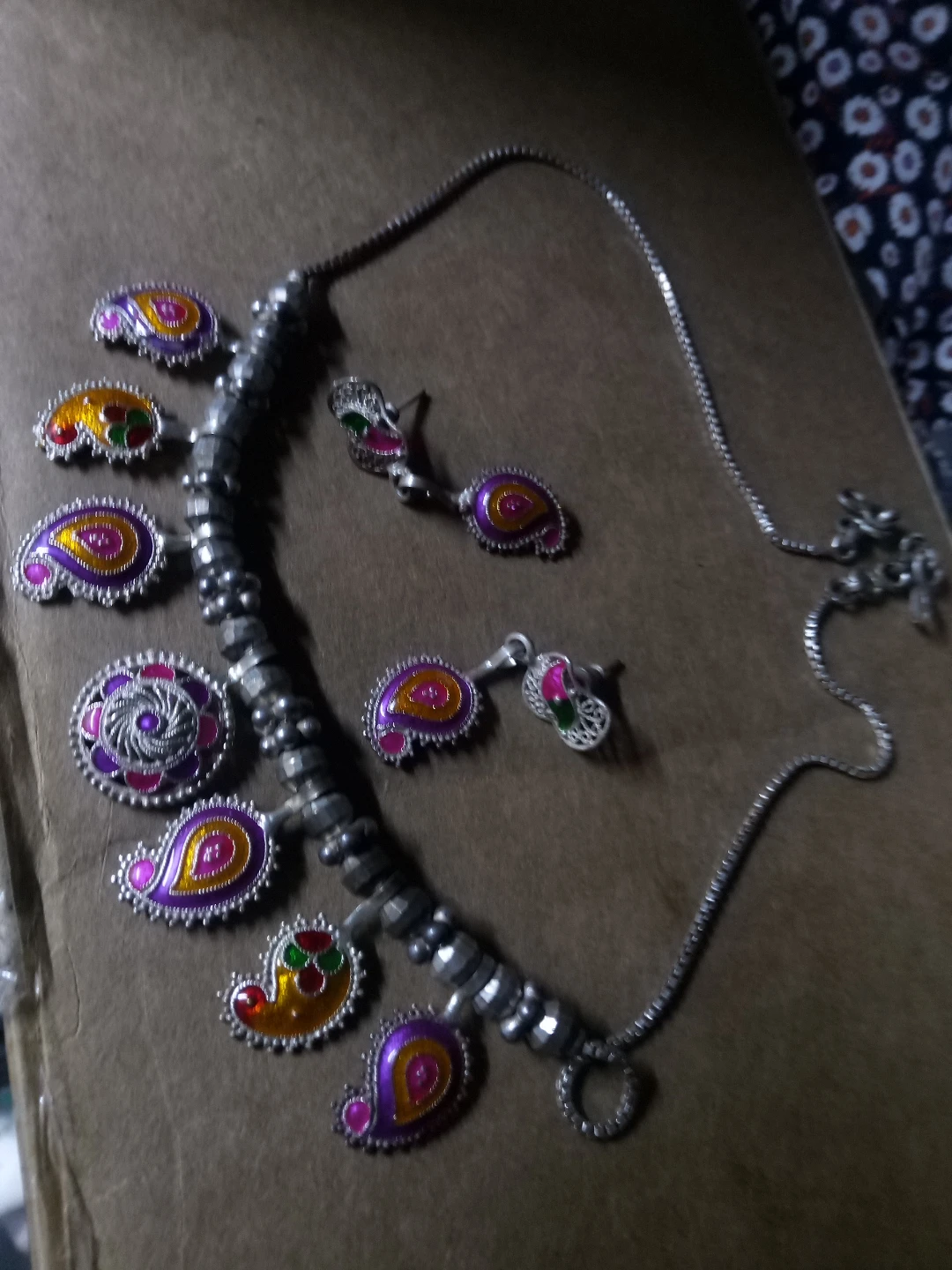 Necklace & Earring Set real silver