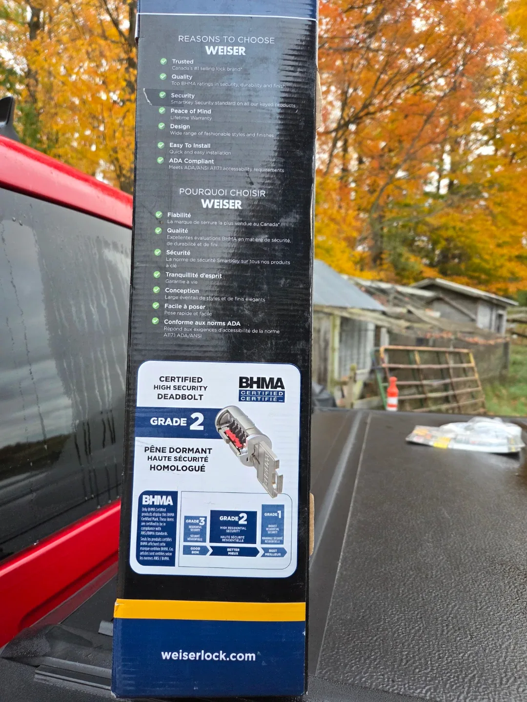 Weiser Augusta/Troy Matte Black SGL Cylinder Handle Set image indicator(2)