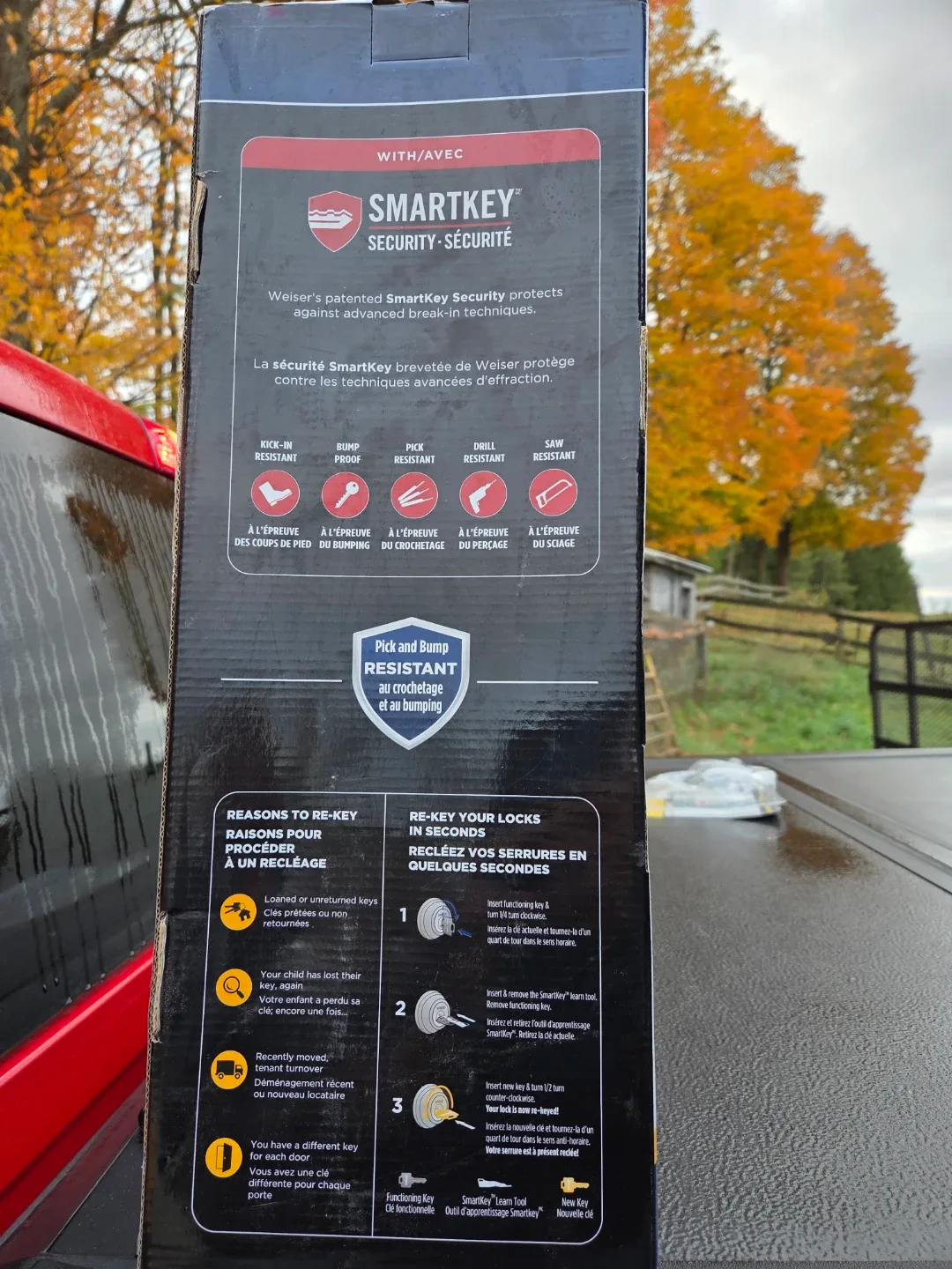 Weiser Augusta/Troy Matte Black SGL Cylinder Handle Set image indicator(3)