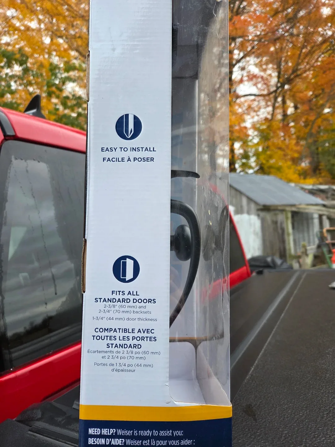 Weiser Augusta/Troy Matte Black SGL Cylinder Handle Set image indicator(4)