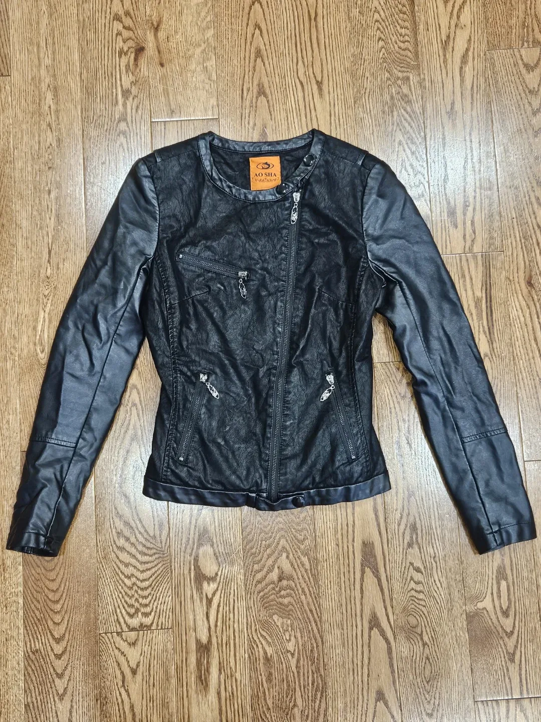 Black Leather Jacket - AO SHA - M image indicator(2)