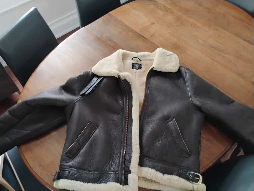 Authentic air force jacket real leather and sheepskin