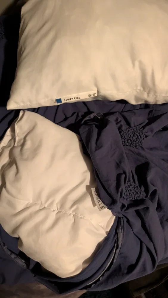 IKEA LÄPPTÅTEL Pillow, KRINKLE Duvet Cover with Duvet image indicator(2)