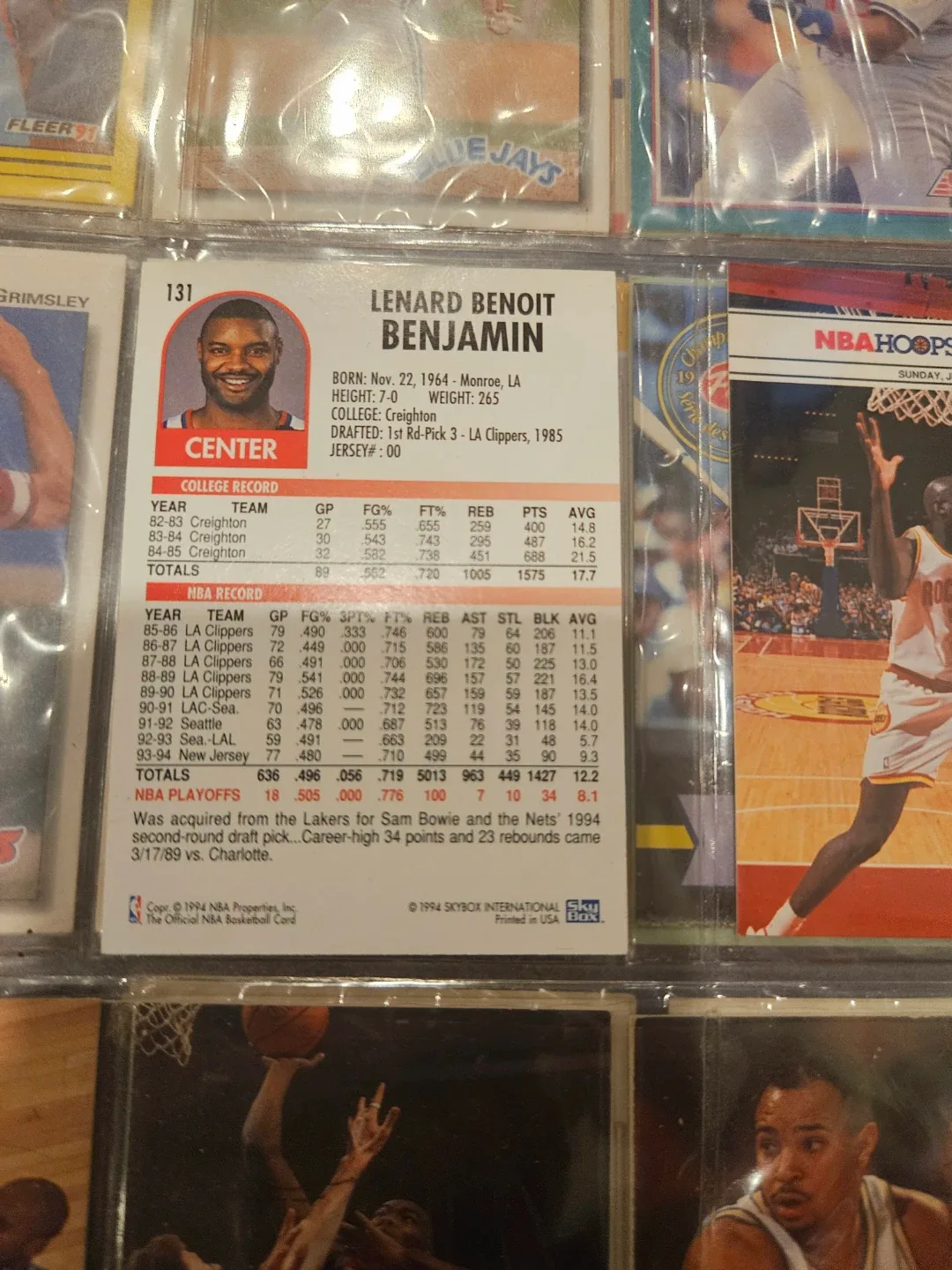 Lenard Benoit Benjamin Basketball Card image indicator(2)