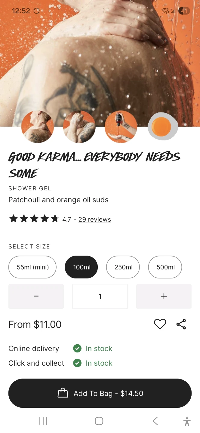Lush Good Karma Shower Gel 100ml