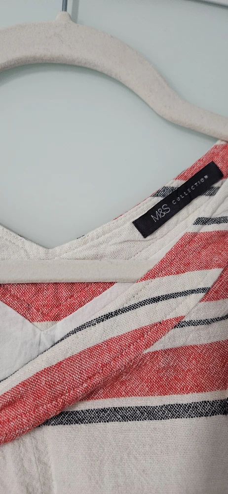 M&S Collection Orange Mix Striped Dress - Size 10 - photo 3
