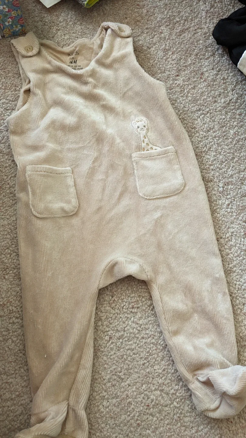 H&M Sophie la Girafe Corduroy Overalls - 3M